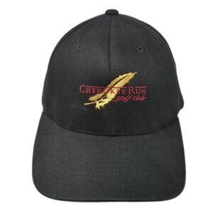 Cherokee Run Golf Club Baseball Cap Black One Size Flexfit Tournament Collection